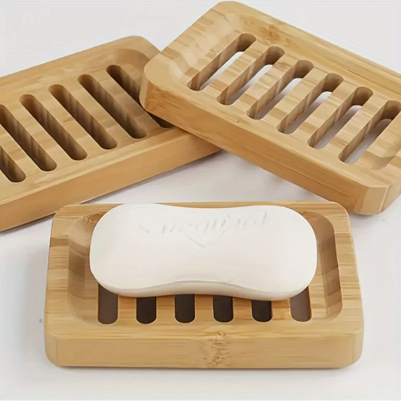 Bamboo Cutlery Set - ถาดใส่สบู่ไม้ไผ่ ป้องกันเชื้อรา ระบายน้ำได้ กล่องใส่สบู่จากธรรมชาติ ที่วางสบู่ในห้องน้ำ อุปกรณ์ห้องน้ำ