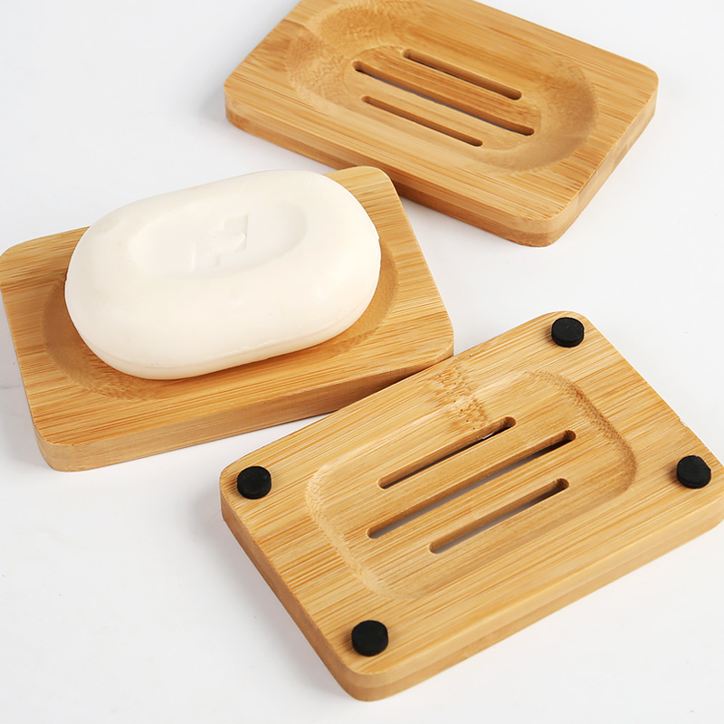 Bamboo Cutlery Set - ที่วางสบู่ไม้ไผ่ 1 ชิ้น, ที่วางสบู่ก้อน, ถาดสบู่สำหรับห้องอาบน้ำ ห้องน้ำ