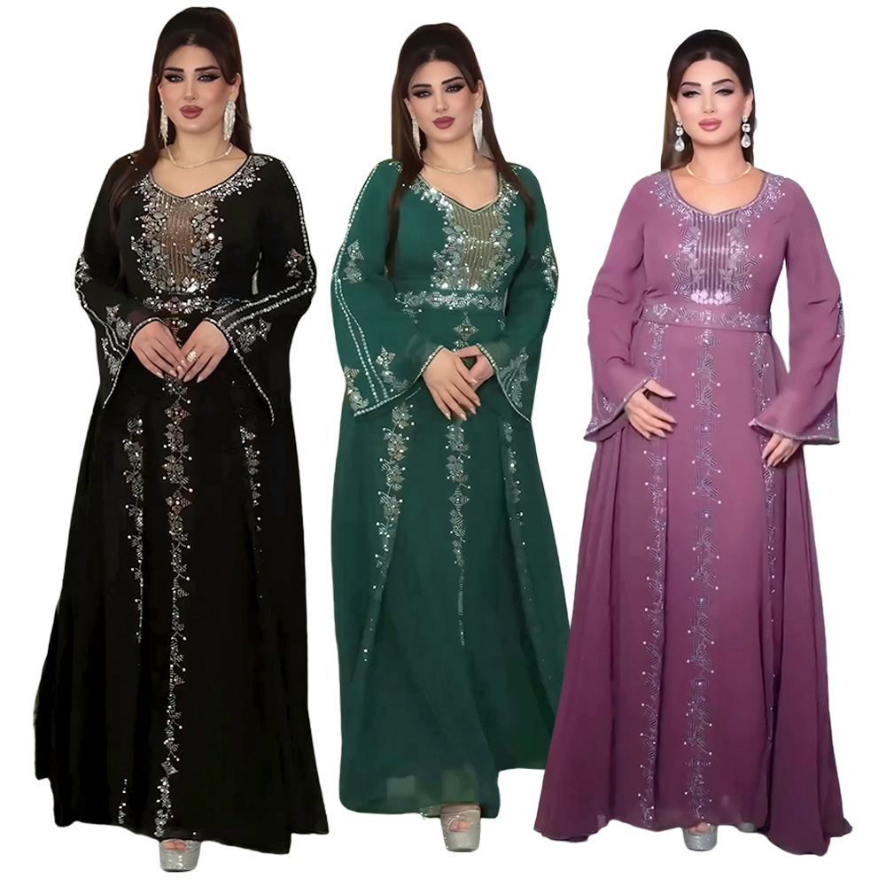 Luxury Lifestyle Women - 2025 Abayas สําหรับผู้หญิงดูไบหรูหราแอฟริกันมุสลิมแฟชั่น Caftan Marocain ชุดราตรี