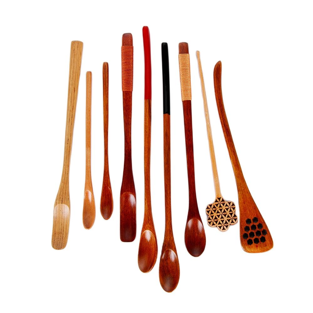 Bamboo Cutlery Set - ไม้ทำอาหารภาชนะชา Matcha Sticks Teaware Spice Gadget