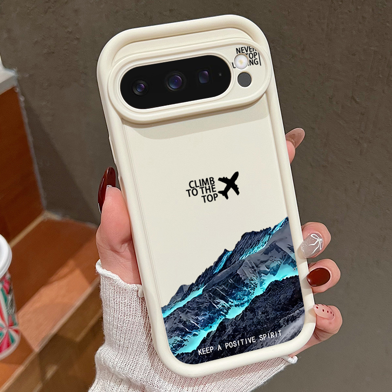 Google Pixel 9 Pro - เคสโทรศัพท์ลายภูเขาหิมะเครื่องบิน สำหรับ Google Pixel 10 9