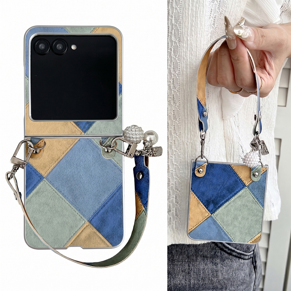 Luxury Lifestyle Services - เคสโทรศัพท์แบบพับได้สำหรับโมโตโรล่า ราซ 60 50 อัลตร้าพร้อมสายรัดข้อมือมุกแบบถอดได้ป้องกันการตกกระแทกฝาครอบป้องกัน