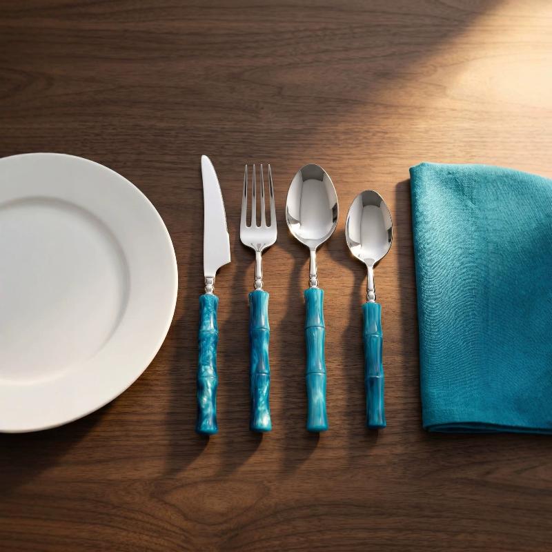 ชุดช้อนส้อมสแตนเลสพร้อมด้ามจับ - Bamboo Cutlery Set บทวิจารณ์และราคา
