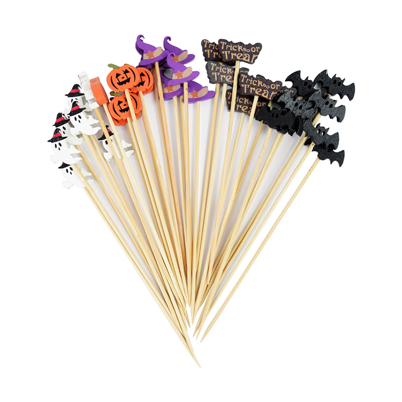 50/100Pcs ปาร์ตี้ฮาโลวีนไม้จิ้ - Bamboo Cutlery Set บทวิจารณ์และราคา