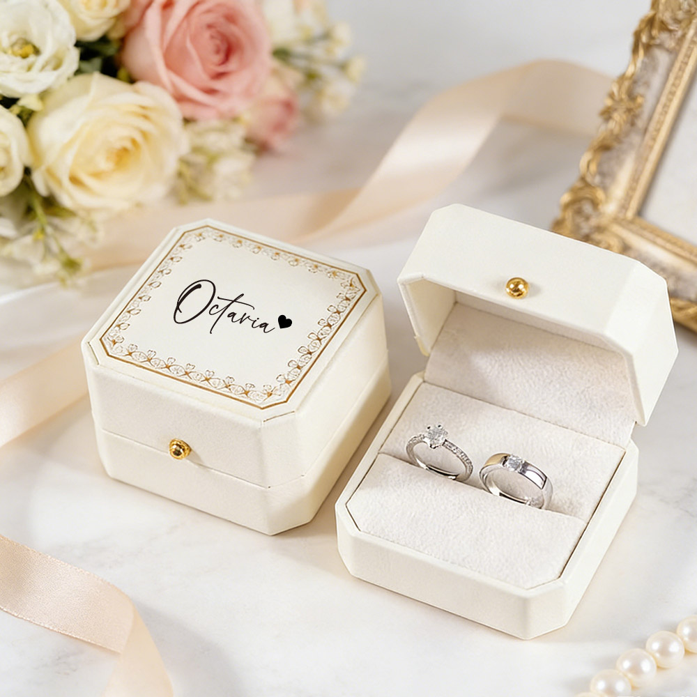 กล่องใส่แหวนหนังเทียมแบบสั่งทำ - Velvet Jewelry Box บทวิจารณ์และราคา