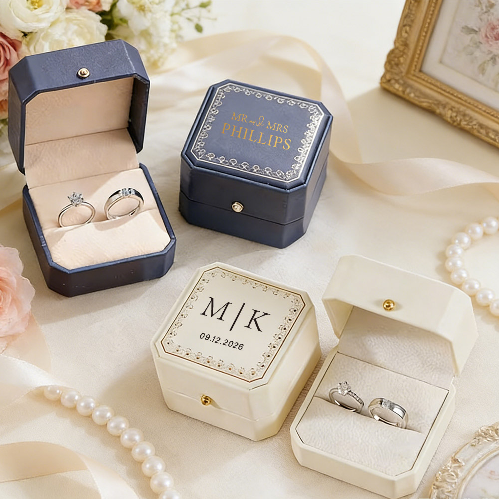 กล่องใส่แหวนหนังเทียมแบบสั่งทำ - Velvet Jewelry Box บทวิจารณ์และราคา