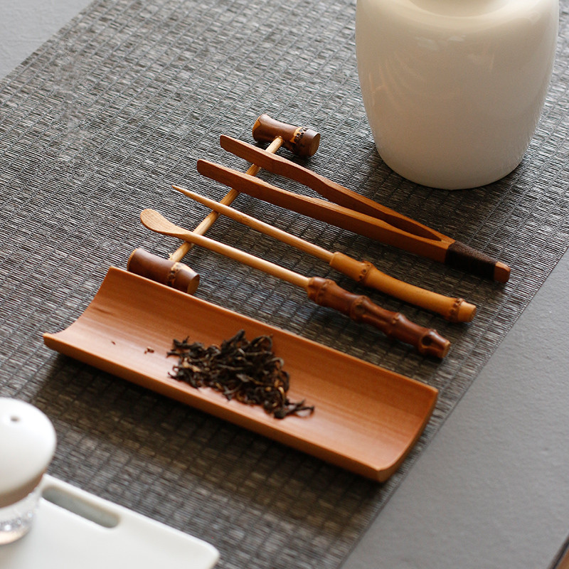 3/4/5Pcs ไม้ไผ่ Carbonized Tea - Bamboo Cutlery Set บทวิจารณ์และราคา