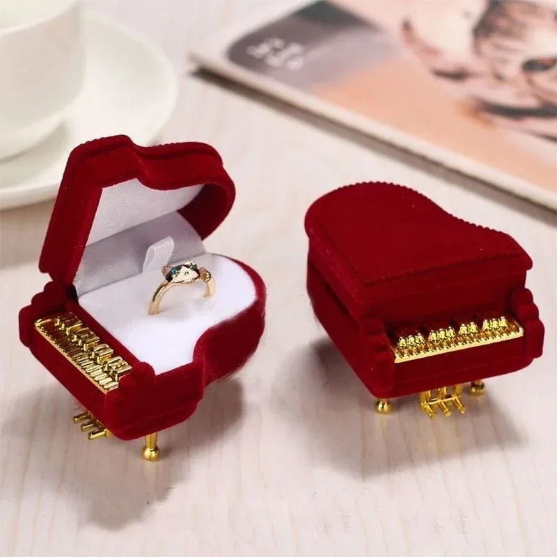 กล่องแหวนกำมะหยี่ทรงเปียโนน่าร - Velvet Jewelry Box บทวิจารณ์และราคา