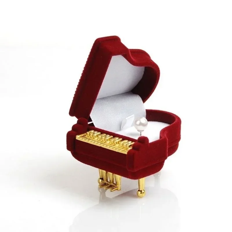 กล่องแหวนกำมะหยี่ทรงเปียโนน่าร - Velvet Jewelry Box บทวิจารณ์และราคา