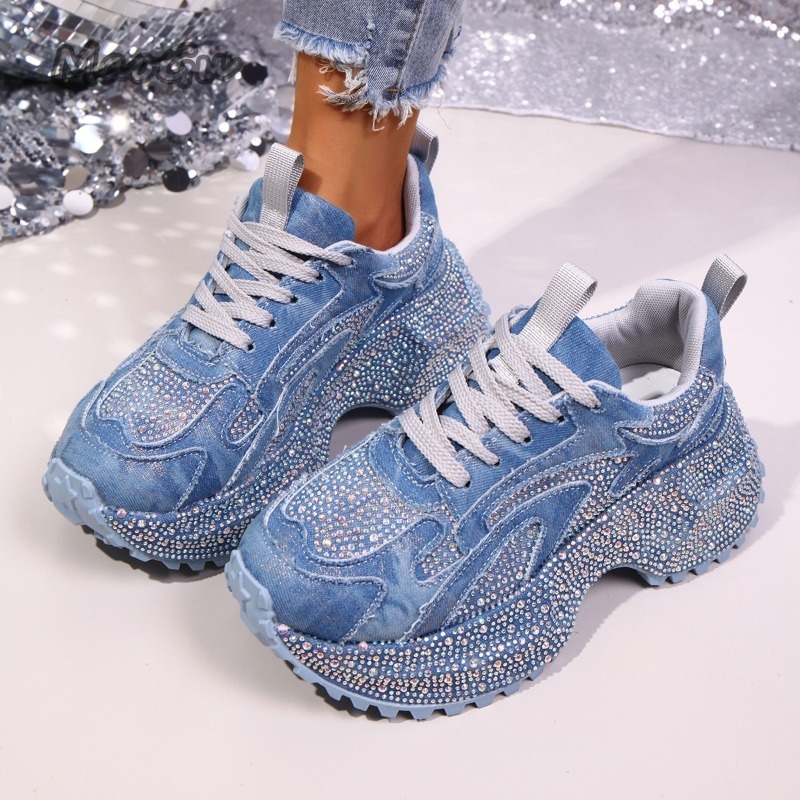 รองเท้าผ้าใบแฟชั่นผู้หญิงประดั - Luxury Lifestyle Shoes บทวิจารณ์และราคา