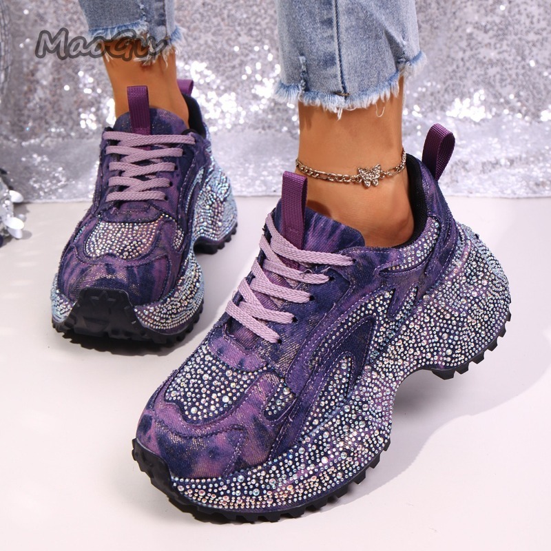 รองเท้าผ้าใบแฟชั่นผู้หญิงประดั - Luxury Lifestyle Shoes บทวิจารณ์และราคา