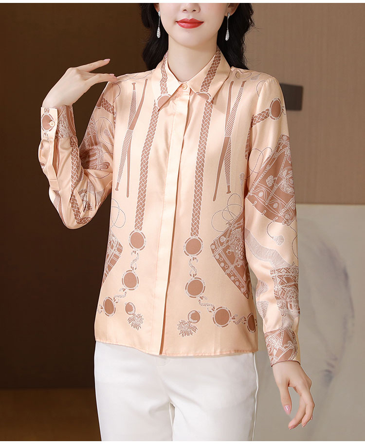 เสื้อเชิ้ตผู้หญิงลายพิมพ์โซ่ Z - Luxury Lifestyle Women บทวิจารณ์และราคา