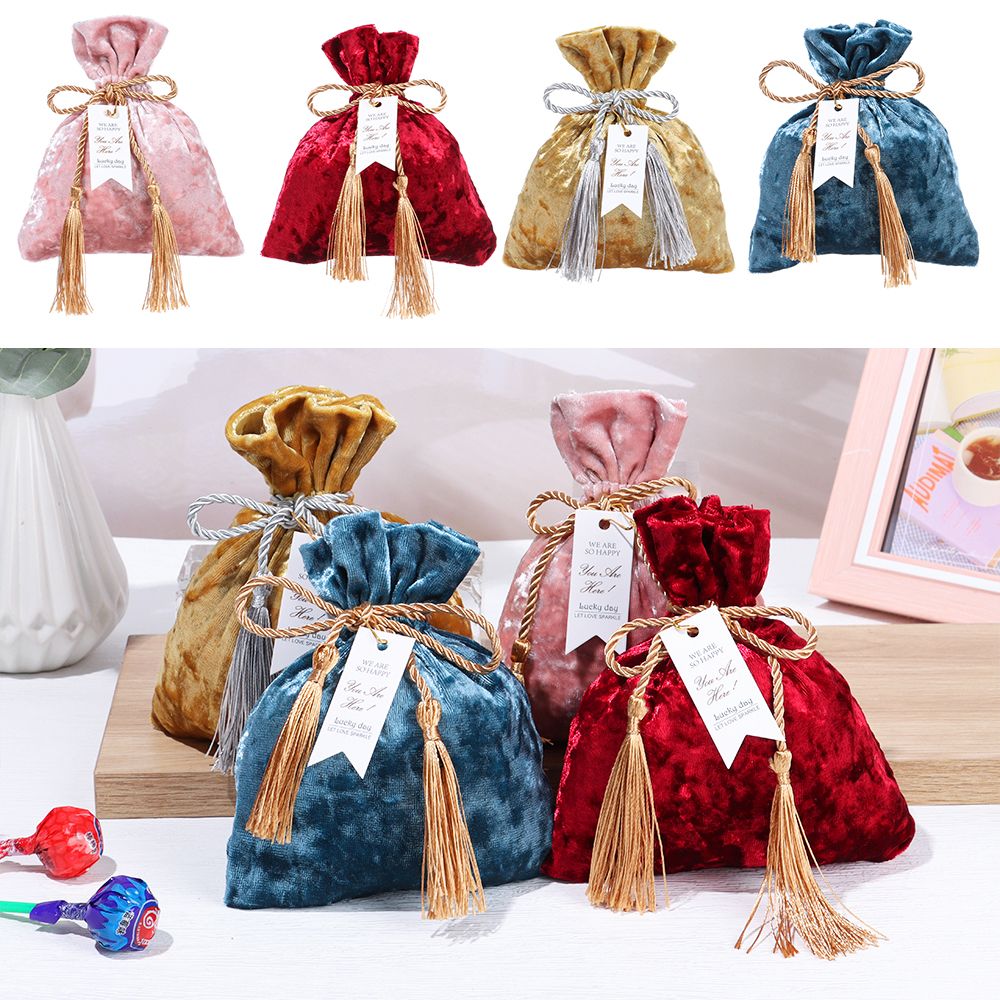 ผ้ากำมะหยี่ Drawstring พู่กำมะ - Velvet Jewelry Box บทวิจารณ์และราคา