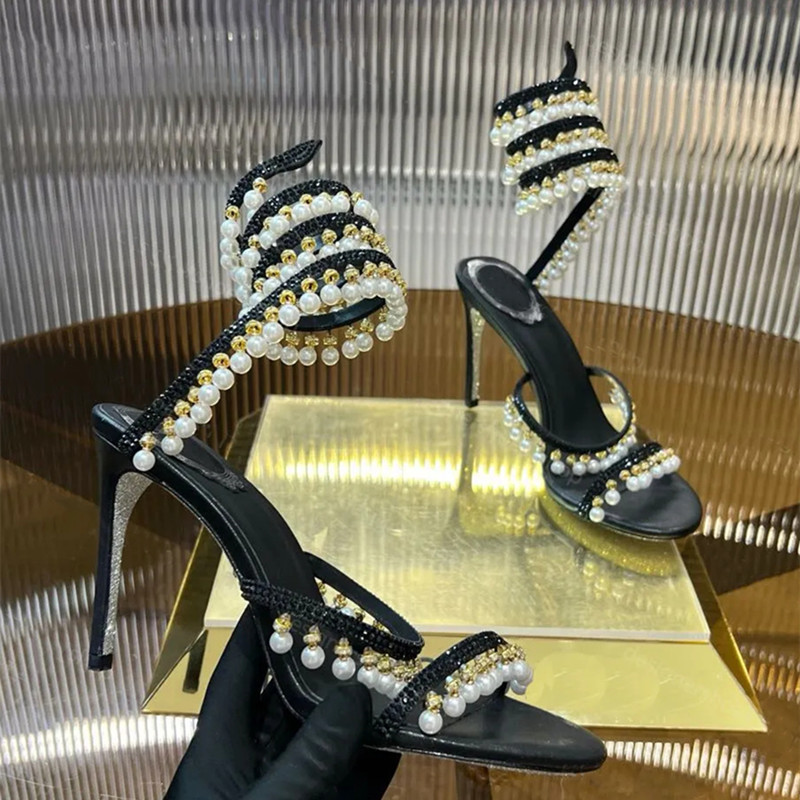 รองเท้าส้นสูงประดับมุกและคริสต - Luxury Lifestyle Shoes บทวิจารณ์และราคา