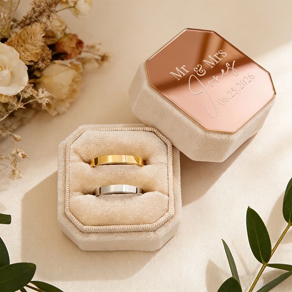 กล่องใส่แหวนกำมะหยี่ทรงแปดเหลี - Velvet Jewelry Box บทวิจารณ์และราคา