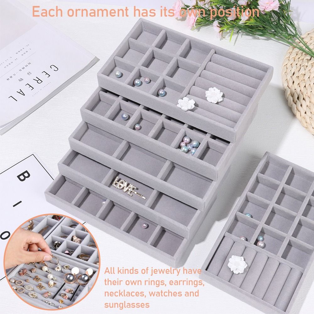 กล่องจัดระเบียบแบบซ้อนได้ กล่อ - Velvet Jewelry Box บทวิจารณ์และราคา