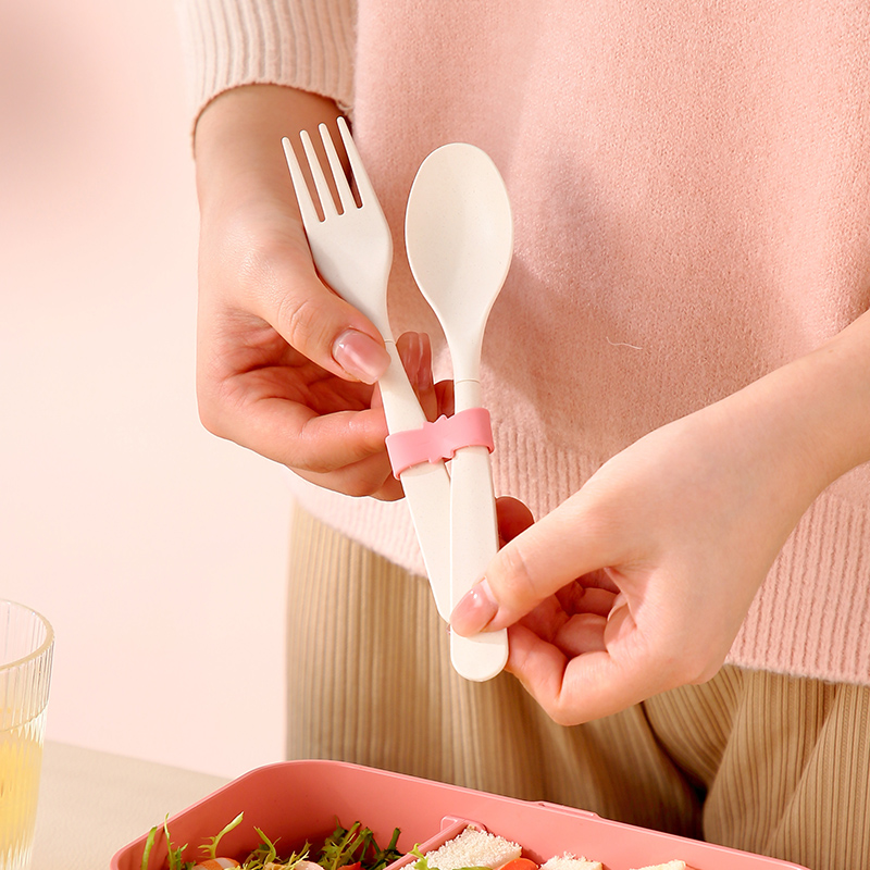 กล่องข้าวพกพา ใยไผ่ 3in1 กล่อง - Bamboo Cutlery Set บทวิจารณ์และราคา