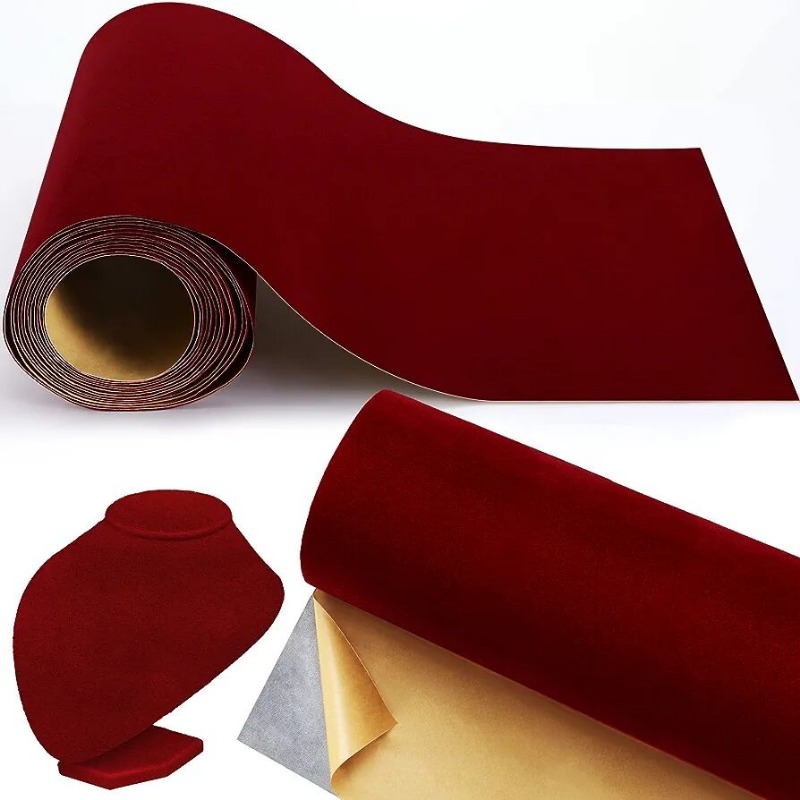 ผ้ากำมะหยี่สีแดงแบบมีกาวในตัว  - Velvet Jewelry Box บทวิจารณ์และราคา