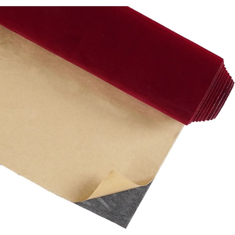 ผ้ากำมะหยี่สีแดงแบบมีกาวในตัว  - Velvet Jewelry Box บทวิจารณ์และราคา