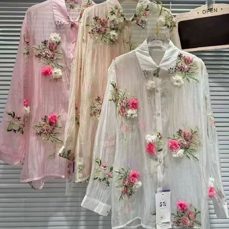 เสื้อปาร์ตี้ปักลายดอกไม้ประดับ - Luxury Lifestyle Women บทวิจารณ์และราคา