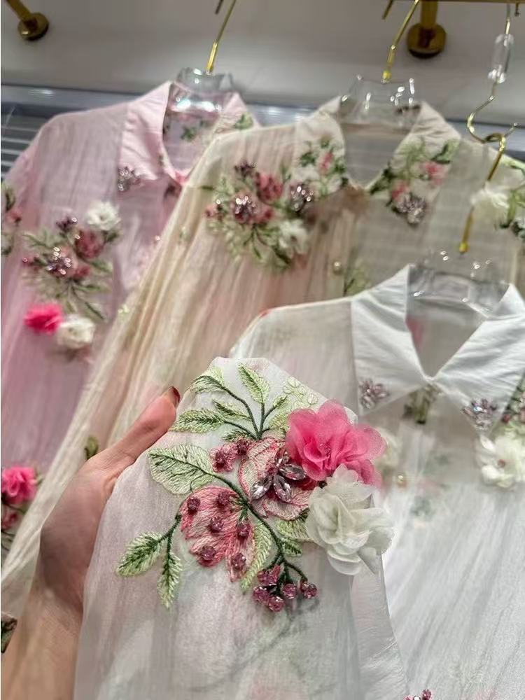 เสื้อปาร์ตี้ปักลายดอกไม้ประดับ - Luxury Lifestyle Women บทวิจารณ์และราคา