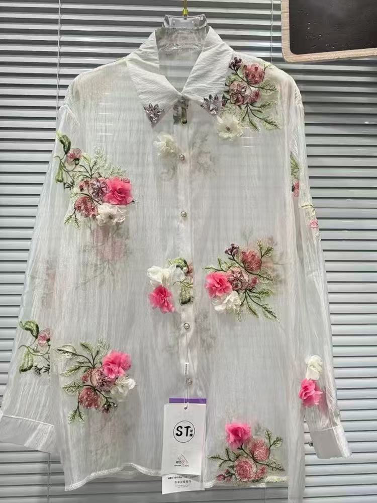 เสื้อปาร์ตี้ปักลายดอกไม้ประดับ - Luxury Lifestyle Women บทวิจารณ์และราคา